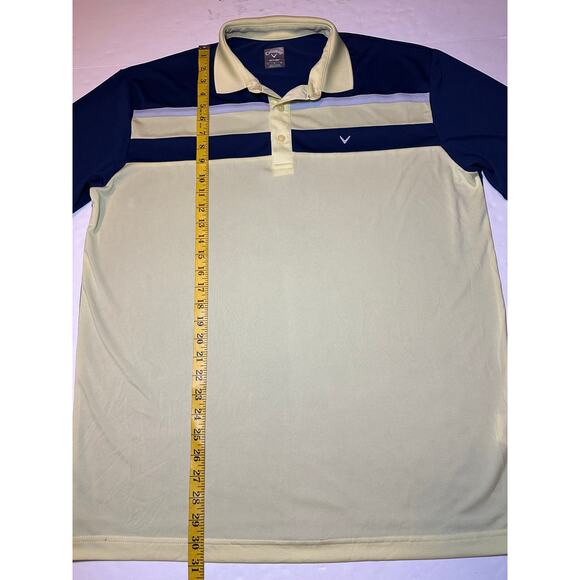 Callaway Opti-Dri Golf Polo Shirt - Men's L - Striped - Picture 2 of 6